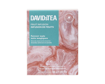 DAVIDsTEA Fruit Infusion Tea - Forever Nuts - 12's