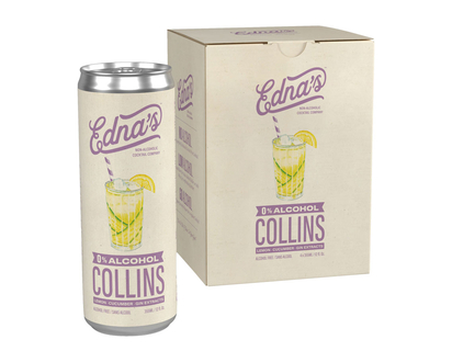 Edna's Collins Non-Alcoholic Cocktail - 4x355ml