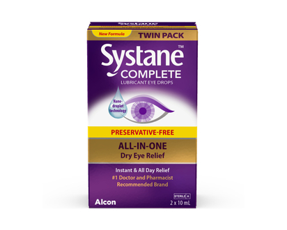Systane Complete Lubricant Eye Drops Preservative-Free - 2x10ml