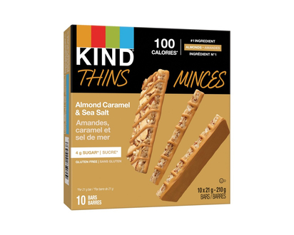 KIND Thins - Nut Bar - Almond Caramel & Sea Salt - pack of 10
