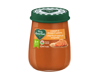 Baby Gourmet Puree - Carrots & Ancient Grains - 113ml