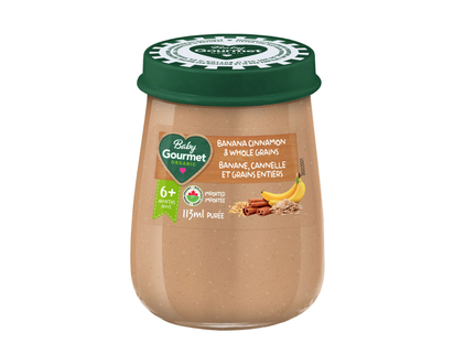 Baby Gourmet Puree - Banana Cinnamon and Whole Grains - 113ml