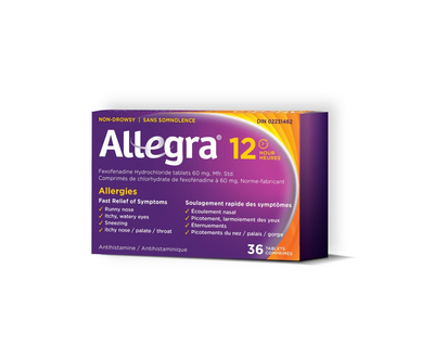 Allegra 12 Hours Tablets - 60mg - 36's