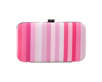 Collection by London Drugs Pro Manicure Set - Dark Pink Stripes - 7 piece