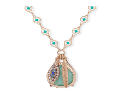 Lonna and Lilly Evil Eye Charm Pendant 32 Necklace - Green
