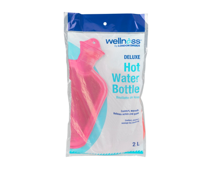 Wellness by London Drugs Deluxe Hot Water Bottle - Red