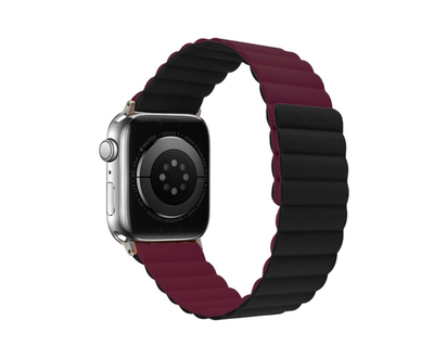 LOGiiX Vibrance Link Strap for Apple Watch - 38/40/41mm - Black/Burgundy