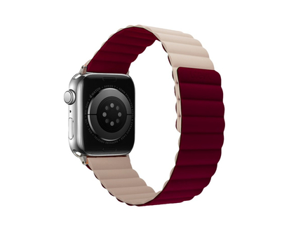 LOGiiX Vibrance Link Strap for Apple Watch - 38/40/41mm - Burgundy/Stone