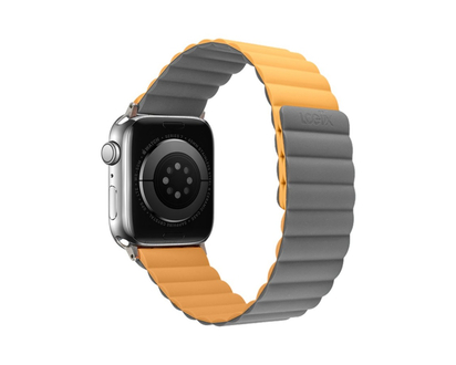 LOGiiX Vibrance Link Strap for Apple Watch - 42/44/45/49mm - Mustard Yellow/Grey