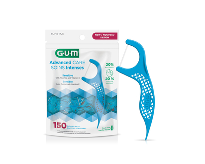 GUM ADVANCED CARE FLOSSER 150'S