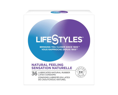 LifeStyles Natural Feeling Latex Condoms - 36's