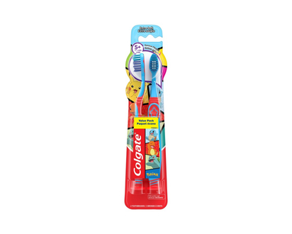 Colgate Value Pack Toothbrush - Pokemon - Extra Soft - 2's