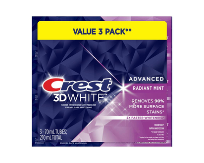 CREST 3DW ADV RAD 3X70ML in Mint