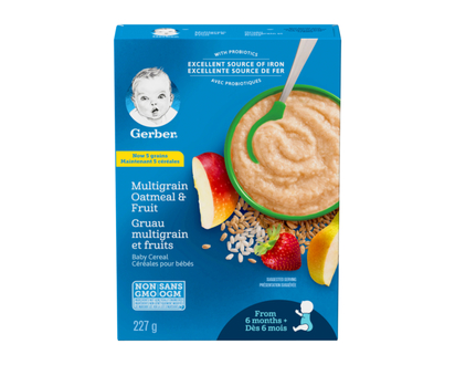 Gerber Baby Cereal with Milk - Mixed with Fruit - 227g