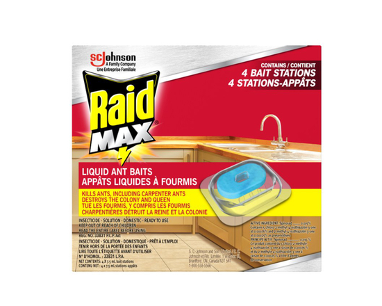Raid Max Ant Insecticide Baits - 4's