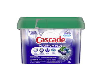 Cascade Platinum Plus Fresh Dishwasher Detergent - 30's