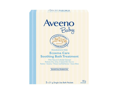 Aveeno Baby Eczema Care Soothing Bath Treatment - Sachet - 5 x 21g