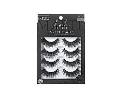 KISS Lash Couture False Lashes - Matte Black - 4 pairs