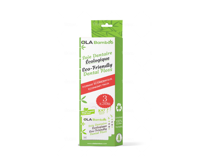 OLA Bamboo Eco-Friendly Dental Floss - 3x30m