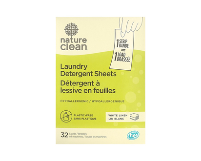 Nature Clean Laundry Detergent Sheets - White Linen - 32's