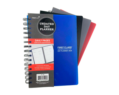 Firstline Undated Day Planter Book - 8x5 inch