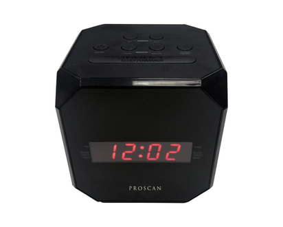 Proscan AM/FM Clock Radio - Black - PCR1420