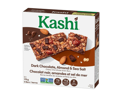 Kashi Chewy Chia Whole Grain Bars - Dark Chocolate, Almond and Sea Salt - 5pk/175g