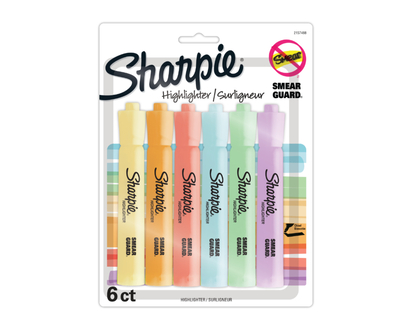 Sharpie Tank Highlighter - Pastel - 6 pack