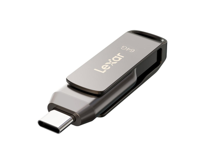 Lexar JumpDrive Dual Drive D400 USB 3.1 Flash Drive - 64GB - LJDD400064G-BNQNU