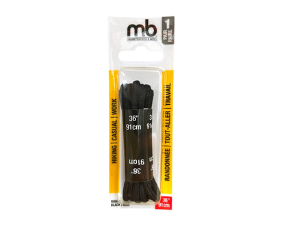Moneysworth and Best Round Hiking Lace - Black - 36 inch