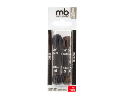 Moneysworth and Best Dress Lace - Black/Brown - 30in/2pairs
