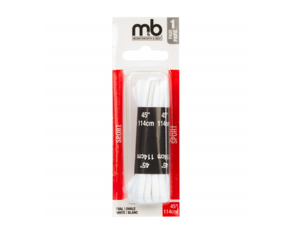 Moneysworth and Best Sport Oval Lace - White - 45 inch
