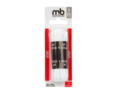 Moneysworth and Best Sport Oval Lace - White - 54 inch