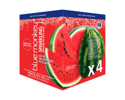 Blue Monkey Sparkling Watermelon Juice - Aluminum - 4x250ml