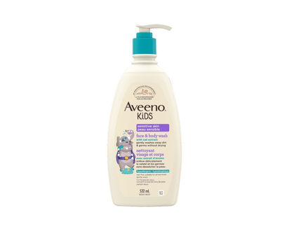 Aveeno Kids sensitive Skin Face and Body Wash - 532ml