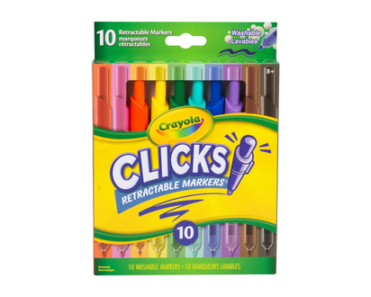 Crayola Super Clicks Retractable Markers - 10pce