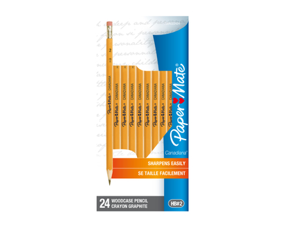 Papermate Canadiana HB #2 Woodcase Pencils - 24 pack