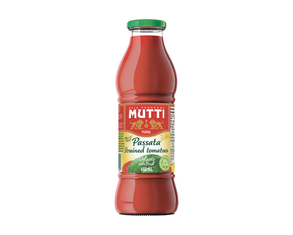 Mutti Passata Strained Tomatoes - Basil - 680g
