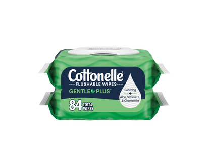 Cottonelle GentlePlus Cleaning Wipes - 2 x 42 Count