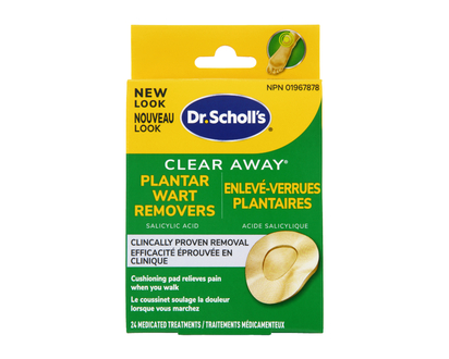 Dr. Scholl's Clear Away Plantar Wart Remover System for Feet - 24 applications