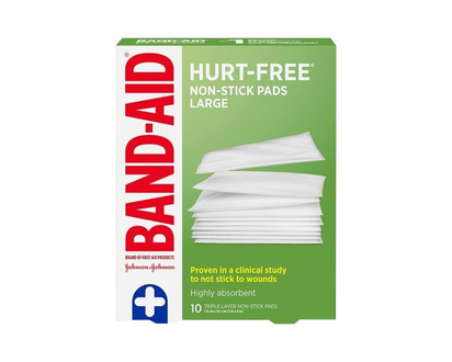 BAND-AID Hurt-Free Non-Stick Pads - Large - 10s
