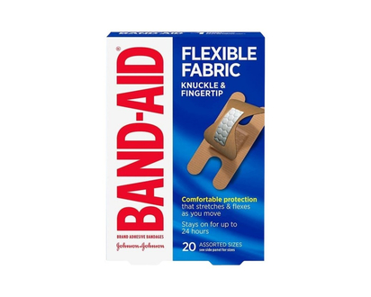 BAND-AID Flexible Fabric Knuckle and Fingertip Bandages - 20's