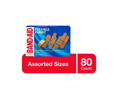 BAND-AID Flexible Fabric Bandages - Assorted Sizes - 80's