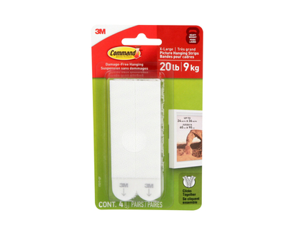 Command Mounting Adhesive - Extra Large - White - 4 pairs