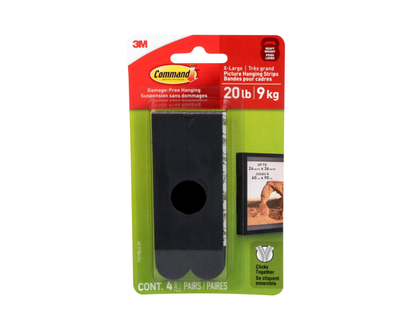 Command Mounting Adhesive - Extra Large - Black - 4 pairs