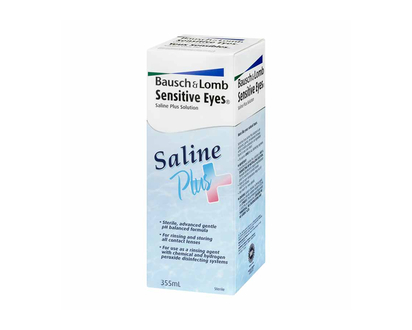 Bausch + Lomb Sensitive Eyes Saline Plus Contact Lens Cleaner - 355ml