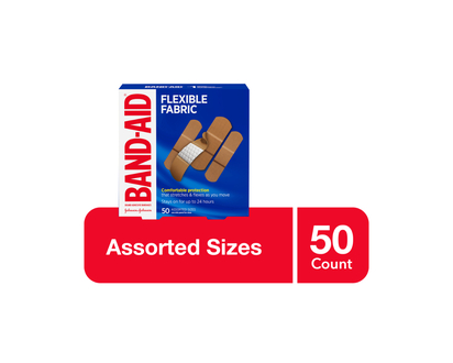BAND-AID Flexible Fabric Family Pack Bandages - 50's