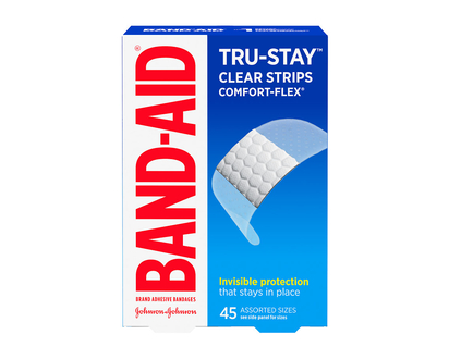 BAND-AID Clear Comfort-Flex - Assorted - 45's