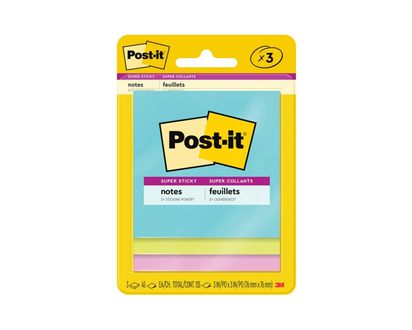 Post-it Super Sticky Supernova Neons Collection Notes - 3 x 45 sheets