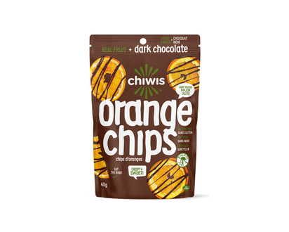 Chiwis Orange Chips - Real Fruit + Dark Chocolate - 60g